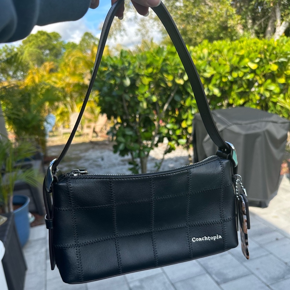 Coachtopia Alter/Ego Small Slouchy Shoulder Bag In Checkerboard Upcrafted Leath… - Picture 3 of 16